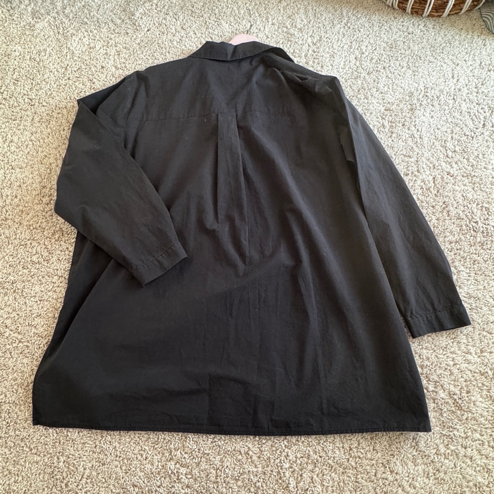 Eileen Fisher Classic Collar Easy Organic Cotton Button-Up Shirt Size XL - Picture 9 of 13